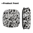 thumbnail image 2 of Jiueut Black Marble Print Rollator Seat Cushion Back Bar Cover Set for Seniors Set of 2 Soft Seat Cushion for a Rollator Walker Washable Assistive Vehicle Cover, 2 of 7