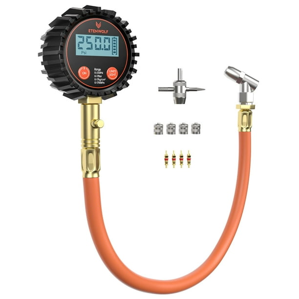 Manómetro digital de neumáticos ETENWOLF T400 0-250 PSI