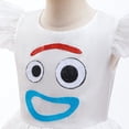 thumbnail image 5 of Halloween Costume Spork Character Cosplay Outfits White Flutter Sleeve Sequin Tutu Dress for Novelty Cartoon Dress Up,Size 140, 5 of 8