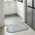 thumbnail image 5 of Rirozkan Bath Mat, Cute Cat Diatomaceous Earth Mat, 16x24 Inch Non-Slip Fast Drying Mat, Absorbent Stone Mat for Bathroom Floor and Kitchen Sink, Easy to Clean Floor Mat, Gray, 5 of 6