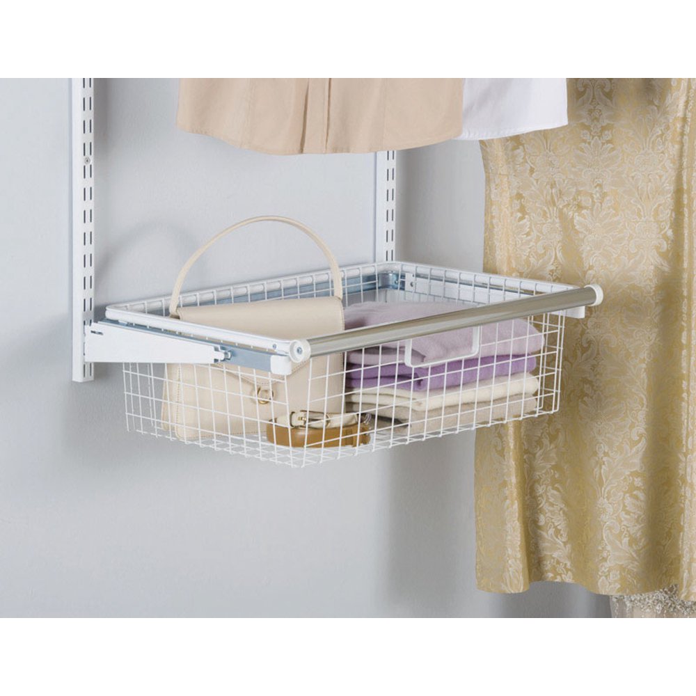 Rubbermaid Configurations Sliding Wire Basket, White