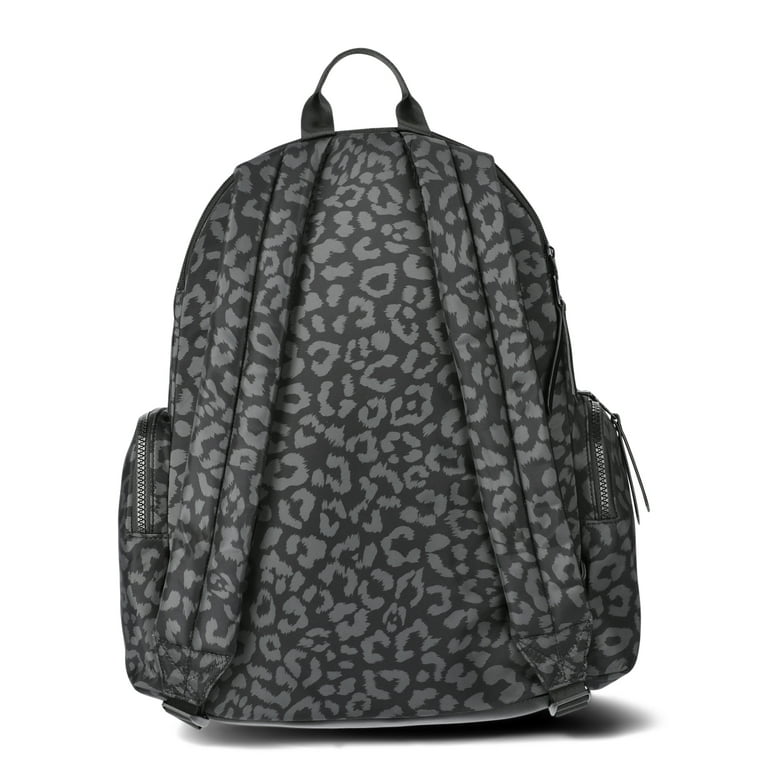 Madden NYC Women s Dome Backpack with Front Pockets and Removable Pouch Leopard Walmart