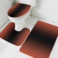 thumbnail image 3 of Red Black Ombre Bath Mat 3 Piece Bathroom Rug Set, Modern Gradient Abstract Art Non Slip Bath Rug Contour Mat and Toilet Lid Cover, Absorbent Shower Mats Soft Bath Rugs and Mats Sets, 3 of 8