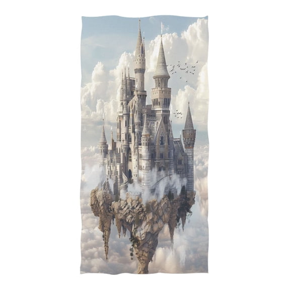 Oversized Beach Towel Extra Large Absorbent Microfiber Bath Towels Soft Quick Drying Castles Float in Air 74"x37"