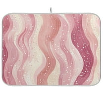 Yayeee Dish Drying Mat for Kitchen Counter Ultra Absorbent Easy Clean Pad 18x16", Soft Brown Pattern