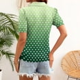 thumbnail image 6 of Trgacdwlo Polka Dot Womens Golf Polo Shirt Collared V Neck Women's Short Sleeve Tops Summer Vintage Polo Shirts for Women Green XL, 6 of 6
