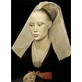 thumbnail image 2 of Van Der Weyden, Rogier 24x32 Gold Ornate Wood Framed with Double Matting Museum Art Print Titled - Portrait of a Lady, 2 of 4