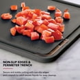 thumbnail image 3 of KitchenAid Classic Plastic Cutting Board with Trench, Non-Slip Edges, Dishwasher Safe, 12x18, Charcoal Gray, 3 of 6