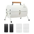 thumbnail image 1 of Parrilla de barbacoa para acampar, cocinar, parrilla de carbón para senderismo al aire libre y mochileros Blanco, 1 of 7
