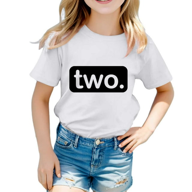 TZEWGL Tees For Girl Boy Short Sleeve Graphic Prints Trendy Fans Present Top For Newborns size 8-9T