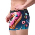 thumbnail image 2 of Hirioo Starry Sky Pine Tree Donut for Men's Boxer Briefs Men Cotton Underwear Boxer Briefs Panties-Medium, 2 of 5