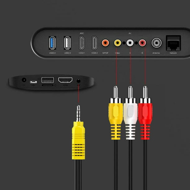 3.5MM to 3 RCA Cable Video Component AV Adapter Cable for TCL TV Walmart