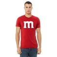 thumbnail image 2 of M Letter Funny Halloween Team Costume Men's T-shirt, 2XL, Red, 2 of 5