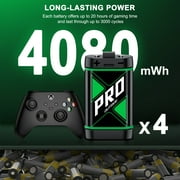 ESYWEN Charger for Xbox Rechargeable Battery Pack, 4 X 4080mWh Xbox One Controller Battery Packs for Xbox Series X/S/Xbox One/S/X/Elite,Xbox Accessories