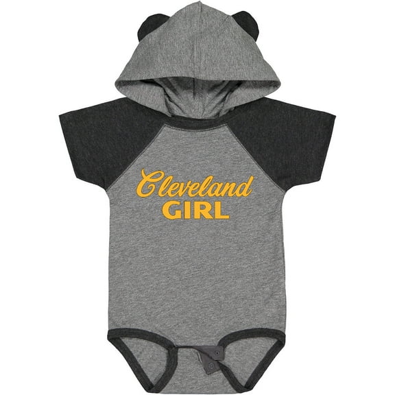Inktastic Cleveland Girl gold Boys or Girls Baby Bodysuit