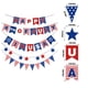 thumbnail image 3 of Independence Day Flag Statue of Liberty Yard Sign, 4th of July Memorial National Party Supplies Decorations Balloons, Foldable Metal Frame Wooden Base, High-Quality Printing, for Outdoor, 3 of 8