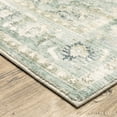 thumbnail image 4 of 5' X 7' Green And Ivory Oriental Power Loom Stain Resistant Area Rug, 4 of 5