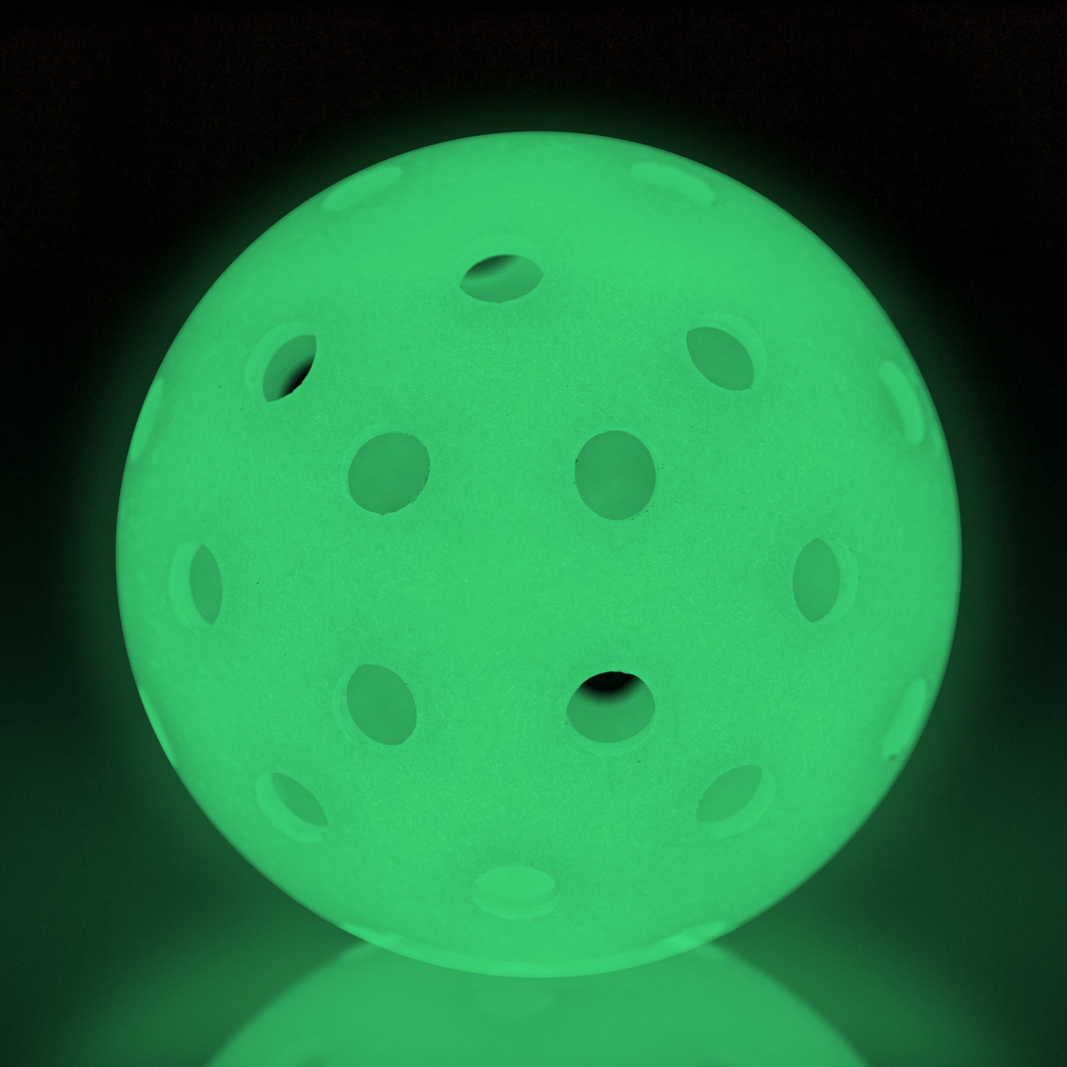 Franklin Sports Glow in the Dark Outdoor Pickleballs - Light Up Pickleball Balls for Nighttime Pickleball - Glow in the Dark Green Pickleball Balls - Charge in Indoor Light + Sunlight - 12 Pack
