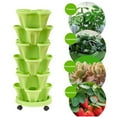 thumbnail image 2 of Maceta vertical, macetas de vivero de jardinería para plantar fresas (verde) Tmvgtek Oficina Multiescena Multifunción, 2 of 9