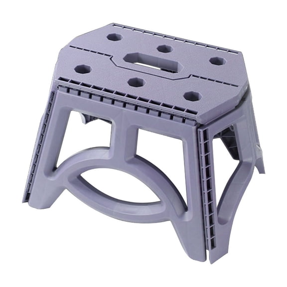 Sahpxhe Step Stool Plastic Step Stool Foldable,Portable Lightweight Bathroom Stool for Adults,Multifunctional Home Camping Seat,Non-Slip for Home,Outdoor Purple