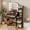 Brown, variant on NEORIVER 32" Makeup Vanity Desk with Mirror and Lights, 3 Lighting Colors, 5 Storage Shelves & Large Drawer, White Vanity Set for Bedroom, Girls and Women