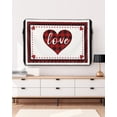 thumbnail image 3 of Outdoor TV Cover 40 to 43 Inch Weatherproof, Valentines Day Waterproof TV Screen Protector for Outside Decor with Zipper and Pocket 40"L x 25"H , Red and Black Buffalo Check Plaid Love Hearts, 3 of 7