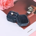 thumbnail image 5 of High-quality Durable Wedding Exquisite Ring Display Box Double Ring Storage Box Velvet Jewelry Box With Detachable Lid BEIGE, 5 of 8