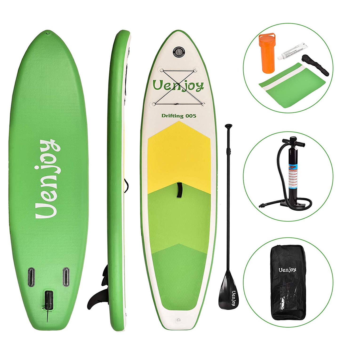 Uenjoy Inflatable Sup W/ 3 Years Warranty 11&amp;#39;30&quot;x6&quot; All Around Paddle Board, W/Full Accessories, Perfect for Yoga Fishing Touring