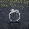 thumbnail image 5 of HeartsAndYou 1.9ct Round Cut Moissanite Engagement Ring for Women 18k White Gold over Silver Floral Bypass, 5 of 8