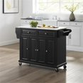 thumbnail image 2 of Crosley Furniture Wood Granite Top Kitchen Cart in Black/White, 2 of 13