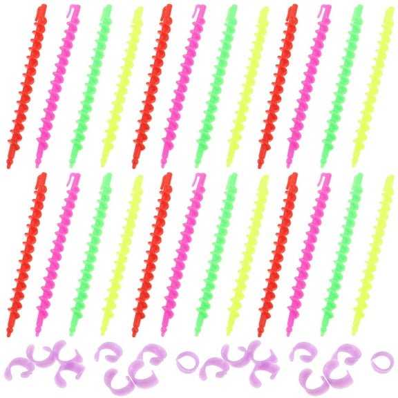 Hemobllo spiral hair perm rod Hair Perm Rods Plastic Women Salon Use 26pcs