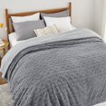 thumbnail image 1 of Manta de cama Sherpa King Size, suave y acogedora, color gris invierno, 1 of 6