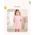 thumbnail image 2 of Emy Dola Toddler Girls Short Sleeve Dress Cotton Casual Spring Summer Easter Applique Playwear Dresse For 2-8 Yeras, 2 of 7
