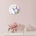 thumbnail image 3 of 10 Inch Wall Clock Battery Operated Silent Clock Decorative for Office, Kitchen, Outdoor, Living Room，Lavender Flower Watercolor Style, 3 of 4