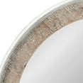 thumbnail image 3 of Kate and Laurel Warbrook Rustic Round Wall Mirror, 26 Inch Diameter, Rustic Brown and White, Coastal Circle Mirror with Distressed Frame Detailing and Textured Wooden Inlay, 3 of 8