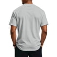 thumbnail image 4 of Fabrcox S-4XL Henley Shirts for Men 3 Button Mens Short Sleeve Shirts Casual Basic Breathable Lightweight Athletic Mens Big and Tall Shirt Gray L, 4 of 5