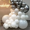 thumbnail image 3 of MOXMAY 133pcs Silver White Latex Balloons Garland Arch Kit 18in 12in 10in 5in for Birthday Shower Wedding Party Decors, 3 of 3