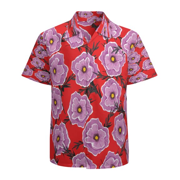 High Quality Hawaiian Shirts for Men Short Sleeve Aloha Beach Shirt Floral Summer Casual Button Down Shirts Blouses BY9WJ5