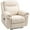 Cream White, variant on HOMCOM Manual Recliner Chair with 8 Vibration Massage, Side Pockets, Grey