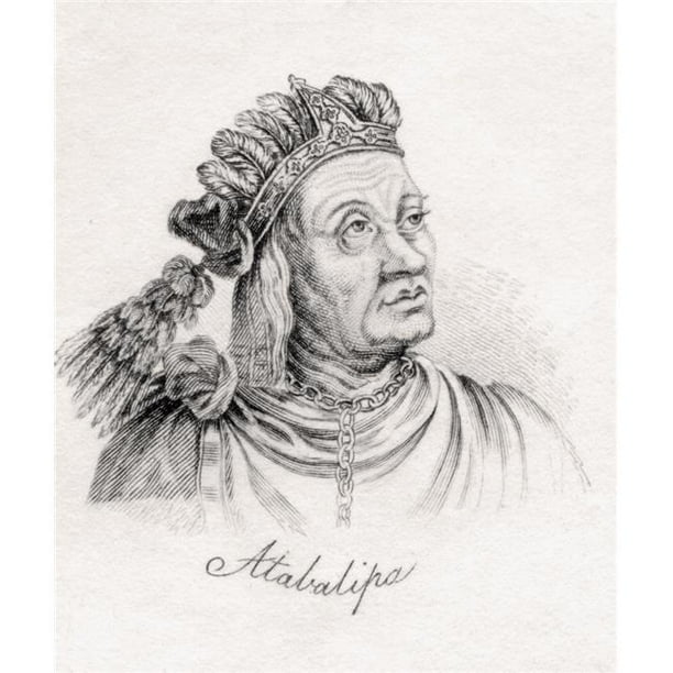 Posterazzi DPI1855470 Atahuallpa Atahuallpa Atabalipa Or Atawallpa 1497-1533 Dernière Affiche de Souverain Empereur Imprimé, 13 x 16