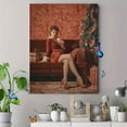 thumbnail image 4 of Retro Woman Holiday Travel Canvas Print, Vintage Style Wall Art for Home Decor, 4 of 8