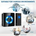 Physen Electric Wireless Doorbell Kit, 58 Chimes with LED, Plugin 2 Receiver, 2 Push Button
