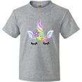 thumbnail image 3 of Inktastic Unicorn Face Youth T-Shirt, 3 of 5