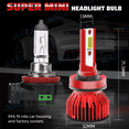 thumbnail image 4 of For Nissan Murano 2015-2018 Combo LED Headlight High Low Beam Bulbs 4 Pack, 6,500K Cool White 30,000LM Super Bright, 4 of 12