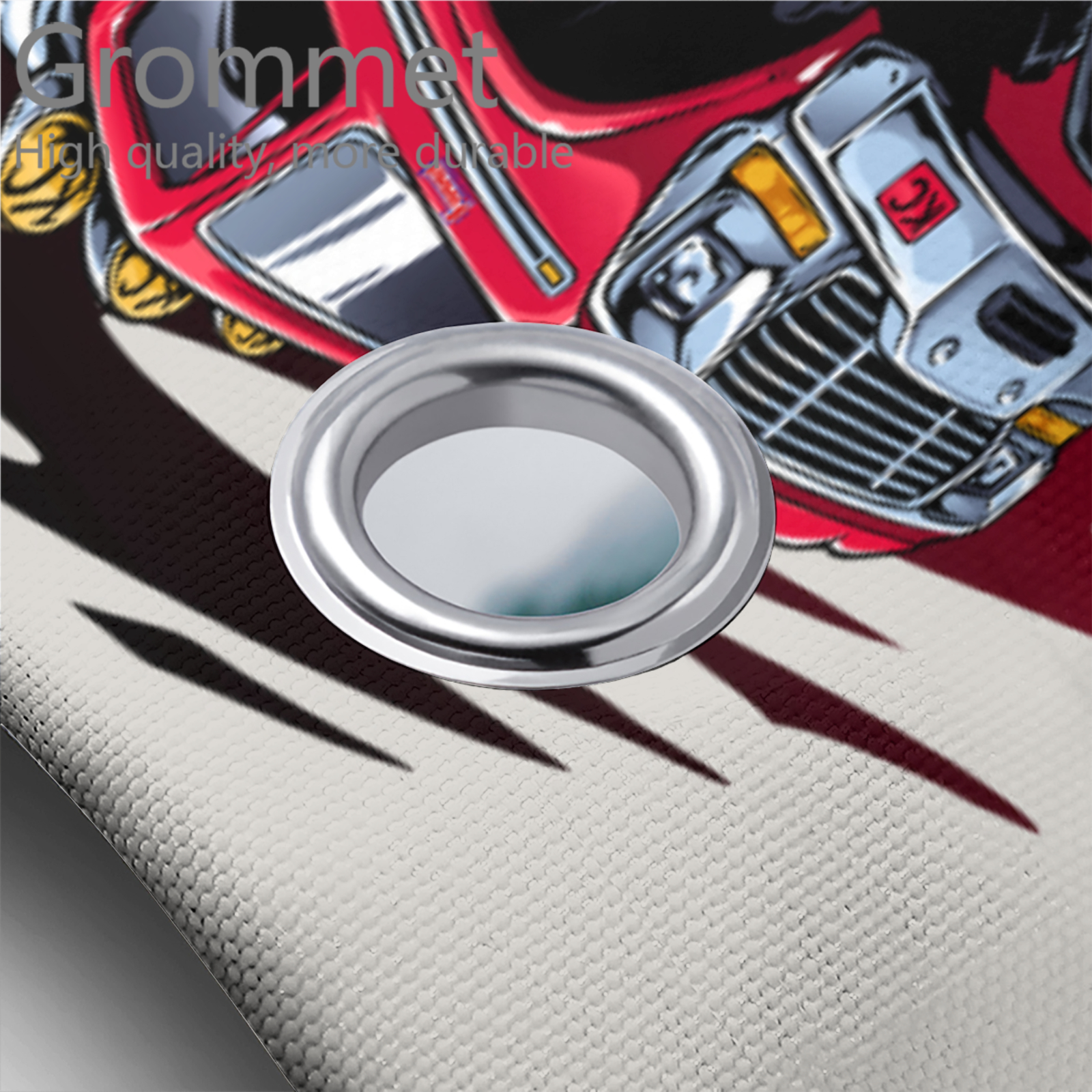Cartoon Monster Truck 4 Piece Shower Curtain Sets Car with Heavy Large Tractor Wheels with Non-Slip Rugs Toilet Lid Cover and Bath Mat Bathroom Decor Set, 72x72 Inch