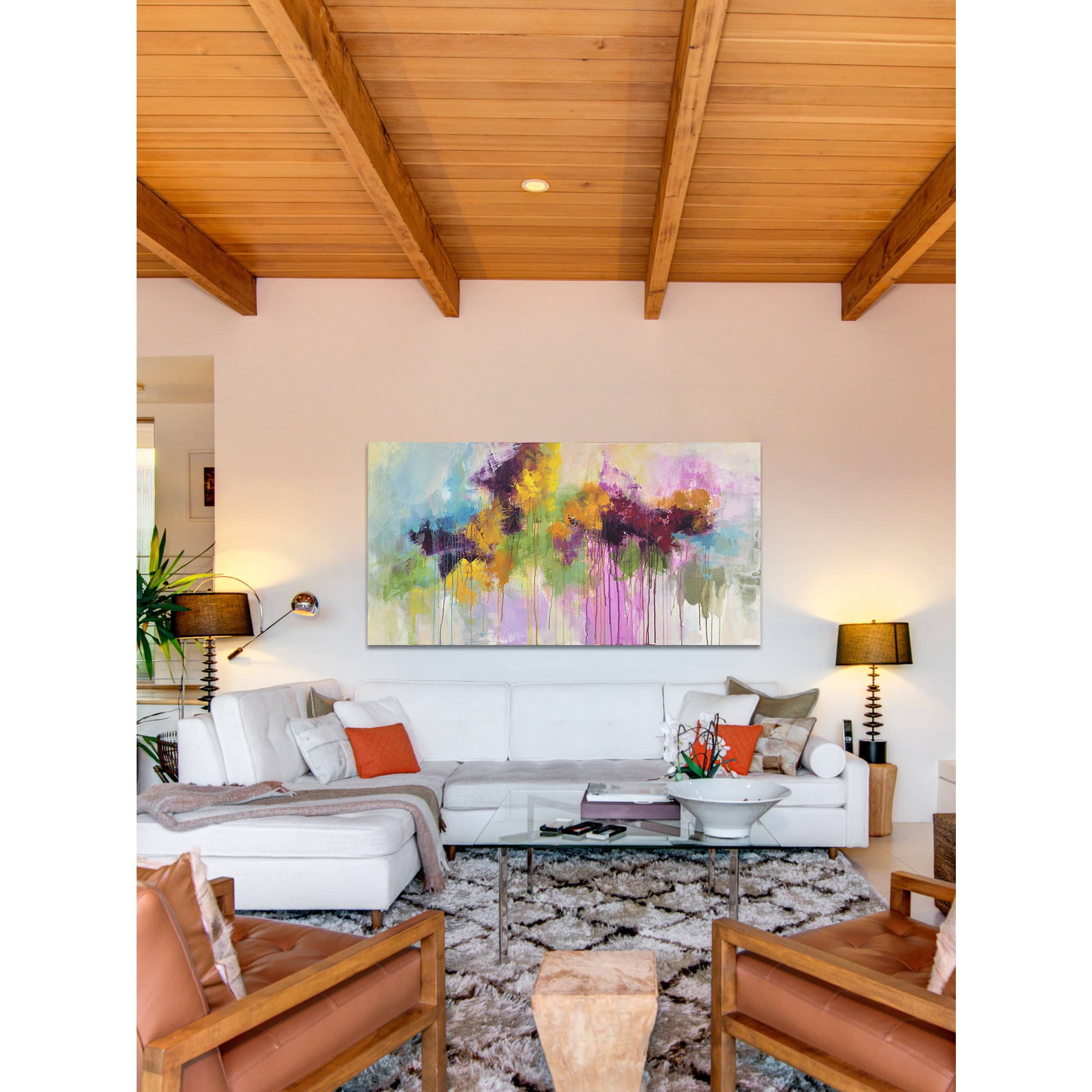 Marmont Hill ''Flower Passion'' by Julie Joy Painting Print on Wrapped Canvas