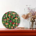 thumbnail image 2 of Forest Mushrooms Wall Clock Round Vintage Silent Non Ticking Battery Operated Accurate Arabic Numerals Design for Home Kitchen Living Room Bedroom, 10 Inch, 2 of 5