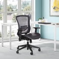 thumbnail image 2 of Office Star Fabric Managers Chair with Padded Mesh Seat in Black, 2 of 15