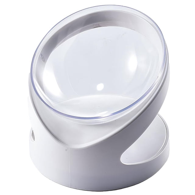 Cuenco Transparente Para Gatos Con Boca Oblicua, Cuenco Separado Antideslizante Para Gatos, Cuenco Para Mascotas Con Protección Para El Cuello, Cuenco Para Mascotas Con Diseño Dividido Para El Hogar seitruly PT001389-00