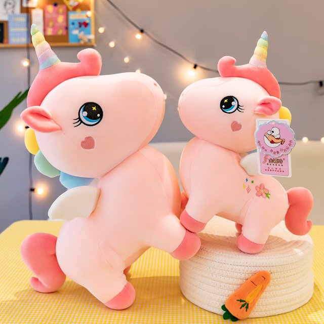 Muñeco de unicornio Kawaii de 30-40cm, juguete de peluche para niños, regalo de cumpleaños, almohada/cojín, regalo de Navidad para familiares y amigos